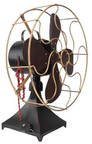 ULDIGI 1pc Casual Iron Fan Table Fan Bedroom Work Desk Decor Antique Table Fan Office Decore Retro Table Fan Ornaments Old Style Table Fan Vintage Fan Retro Fan Cuartos Fan for Office Toy