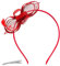 Fascinator Hut Stirnband,Kopfschmuck mit Hanfschleier Retro-Feder Mode Feder Haarnadel Bühne Startbahn Braut Haarschmuck für Cocktail Tee Party Hochzeiten Rennen (Rot)