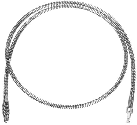 sourcing map 1 removedor de obstrucciones de drenaje de 1,5 m y 10 mm de grosor, cable de resorte con conector de taladro eléctrico, serpiente de fontanería para fregadero de cocina, bañera e inodoro