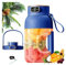 Multifunctional Portable Juicer Cup With Digital Display,Large Capacity Portable Blender USB Rechargeable,for Shakes and Smoothies, Fruits and Veggies(Blue)