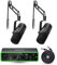 Movo Podcast Equipment Bundle - Phantom USB Audio Interface, 2 UM6 XLR/USB-C Dynamic Microphones, and 2 Boom Arms - Professional Dual Microphone Setup for Podcasting and Streaming