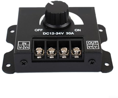 babominimer 2Pcs LED Dimmer,DC 12-24V 30A LED PWM Dimmer Controller,ON/Off Switch For Adjust The Single Color LED Lighting/Monochrome 5050 3528 Light Strip