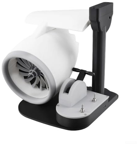 Zilimontt Turbo Jet Fan,Creative Desktop Jetfan,Jet Engine Fan With Adjustable Speed Push Rod,Humidifier Fan, Aircraft Turbine Fan Humidifier