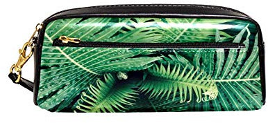 Federtasche Lineare Grüne Blätter Pflanze Bleistift Beutel Tragbar Pencil Case Große Kapazität Bleistift Tasche Für Schule Schulsachen College
