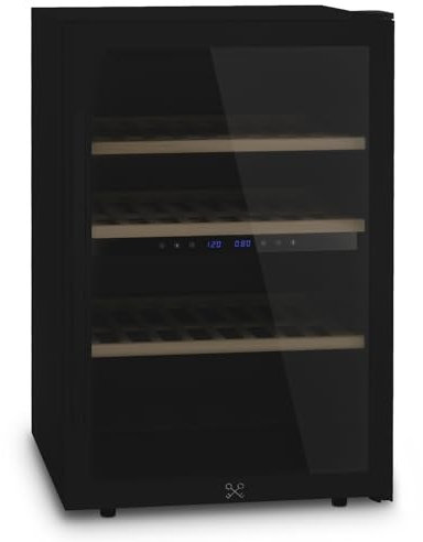 LES PETITS CHAMPS CAVCDB62 - Cave de conservation dual zone 62 bouteilles pose libre noire