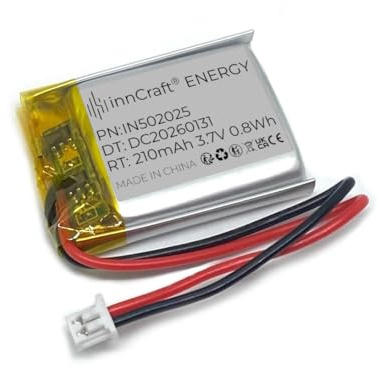 Lithium Polymer Akku innCraft Energy 210mAh 3.7V, 25x20x5 Modell 502025 2P Molex 51021-020 1.25mm Anschluss
