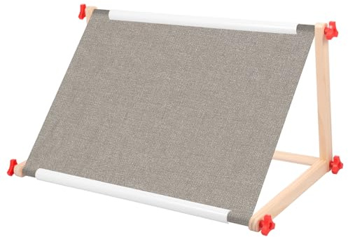 HuhWafee Stickrahmen, Rechteck Stickrahmen aus Holz, Verstellbarer Rechteck, Gratfrei, Glatt und Leicht, Gut für Stickereien, Kunstwerke, DIY Werkzeuge(M,Protokollfarbe)