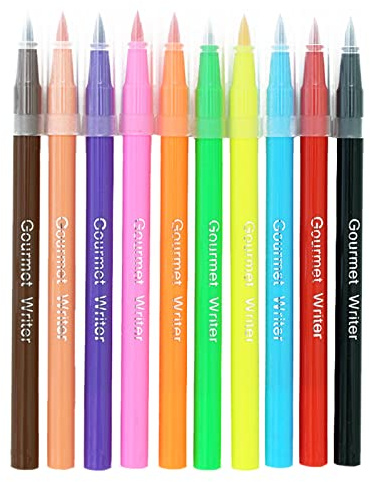 2PC Lebensmittelfarbe Stift, Essbare Lebensmittelfarbe Stifte Backen, Lebensmittel Farbstifte, Lebensmittel Filzstifte, Schreiben Essbarer Stift für Kuchen, Fondant, Kekse (Violett, 16.5cm)