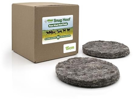 Snug Hufwoll-Hufpolster, 15 cm, 10 Stück, natürliche Filzpolsterung für | Hufpolster aus Wollfilz für Pferde, absorbieren und leiten Feuchtigkeit ab, atmungsaktiv, waschbar und wiederverwendbar