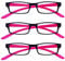 Die Lesebrille Unternehmen Schwarz Neon Rosa Nacken-Leser Wert 3er-Pack Damen Damen RRR20-4 +2,00