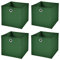 Stick&Shine 4X Aufbewahrungs Korb Dunkelgrün Faltbox 33 x 33 x 33 cm Regalkorb faltbar