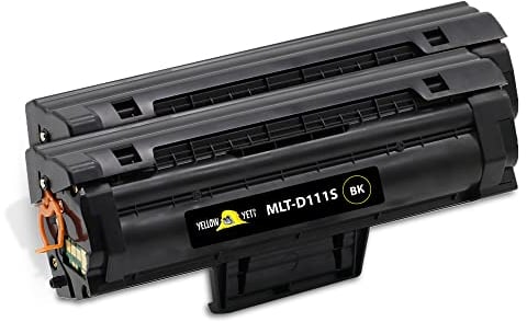 YELLOW YETI MLT-D111S Tonerkartusche Kompatibel mit Samsung Xpress M2020 M2020W M2021 M2021W M2022 M2022W M2026 M2026W M2070 M2070F M2070FW M2070W M2071 M2071HW Schwarz, 2 Stück