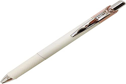 Pentel EnerGel Clena Retractable Liquid Gel Pen, Micro Fine Tip 0.5mm Needle Tip, Black Ink, Classic Pink Body (BLN75LP-A)