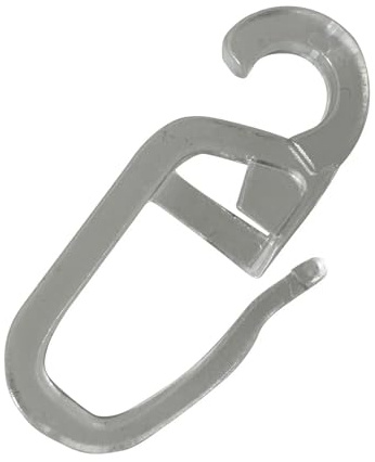 rewagi - Hochwertige Überklipshaken, Faltenlegehaken, Gardinenhaken mit 4mm und 6mm Öse - Farbe: Transparent - 20, 50, 100, 200 Stück (6 mm - 100 Stück)