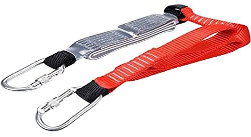 YATO Profi Verbindungsmittel mit Sicherheitsfalldämpfer aus Gurtband – 1,8 Meter – mit Karabiner, YT-74227, signalrot, 180 cm