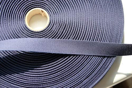 Telliswelt 1m Qualitäts Nahtband Köperband stabil 100% Baumwolle 2cm breit schwarz -Made in Germany-