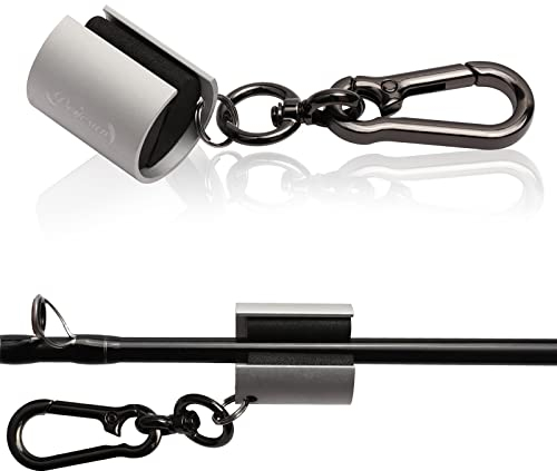 Dovesun Creek Rutenclips Tragbarer Angelrutenhalter Angelrutenclip Fliegenfischerzubehör Schlüsselanhänger Silbrig weiß 1PC