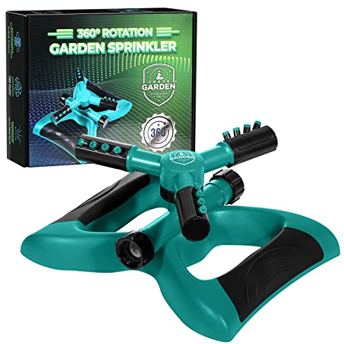 Joeys Sprinkler for Yard, Automatic Rotating Garden Sprinkler for Large Area Coverage, Lawn and Yard Sprinklers
