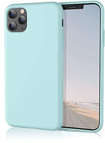 HiiVeet Silicone Case Compatible with iPhone 11 Pro Case 5.8 Inch, Soft Ultra Slim Protective Shockproof Liquid Silicone Phone Case with Anti-Scratch Microfiber Lining,Light Blue