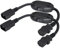 AAOTOKK(2Stücke)IEC320 C14 zu C13 AC Netzteil C13zuC14,mit Schalterkabel C13 Innenkern zu C14 Außenkern PDU Verlängerungskabel, verwendet für Computer LED HDTV Displays(0,3m/1Fuß)(C14 zu C13/Schalter)