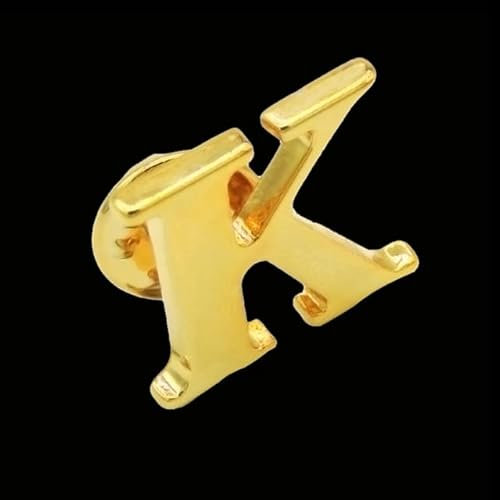 YOGAYE Style Classique Lettre dorée plaqué Or Broche Hommes épinglette Femmes Chapeau écharpe Sac à Dos Badge Bijoux