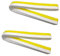 Niuhong 2 Pcs Judo Karate Gürtel Kampfsport Sport Gürtel Taekwondo Belts Professioneller Karate Aikido Belt Dickem Stoff Weißgurt Kinder Erwachsene Kampfsportgürtel Kofun 260cm (Weiß gelb)