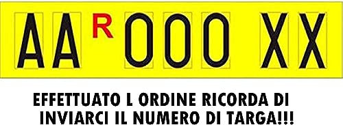 Kit 7 Lettere Numeri Adesivi per Targa ripetitrice