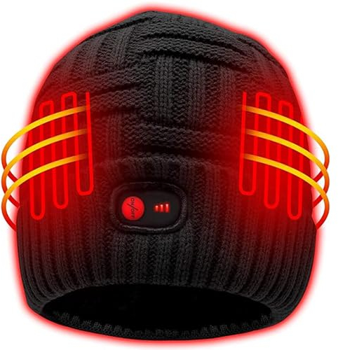 Mermaid Beheizte Mützen Herren Damen Wiederaufladbar Beheizbare Hüte Winter Warm Elektrisch Gestrickt Skull Beanies Hüte