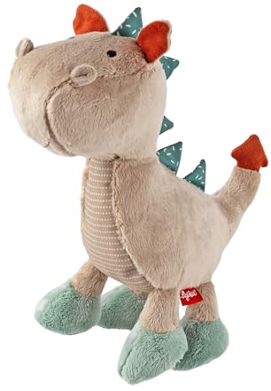 sigikid 43273 Drache Patchwork Sweety, Plüsch, Kuscheltier, Stofftier, kuschelweich, Trendfarben, ab 3 Monaten
