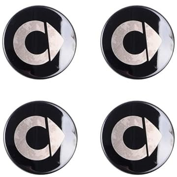 ANUEVA 4 Stück Radnabenkappen für Smart Fortwo Forfour 450 451 453 58 mm, Wasserdicht Staubdicht Aluminium Nabenkappen Nabendeckel Logo, Auto Radnabenabdeckung Radmittelkappen Zubehör,B Black