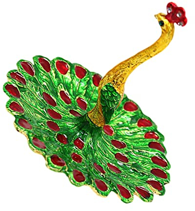 PACKOVE Pfau-Ring-Platte aufbewahrung für schmuck schmuck-aufbewahrung ringhalter schale Halter für Tierringe Ringgericht schlüsselbrett Schmuck Tablett Schale Ringschale