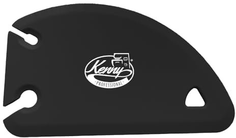 Kenny Professional 3 in 1 Profi-Teigkarte mit Abziehschlitz und Edelstahlkern, BPA frei Silikon Teigschaber, zum Glattstreichen, Arbeitsfläche Reinigen und Portionieren (anthrazit)
