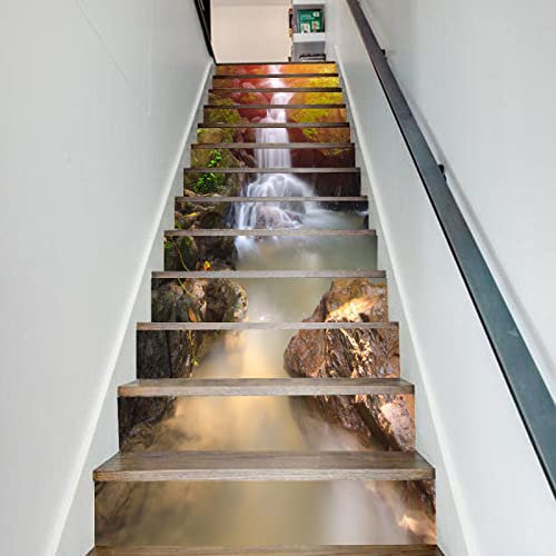 Selbstklebende Fliesenaufkleber Fliesenaufkleber, Wasserfall-Ansicht, zum Aufkleben auf Fliesen, PVC-Fliesenaufkleber für die Küche, hitzebeständig, wasserfest, Selbstklebende Wandfliesen, abziehen u