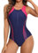 Charmo Sport Badeanzug Damen Badeanzüge für Damen Sexy Einteilige Bademode Strandmode Swimming Suits Women mit Breite Schultergurte