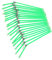 20Pcs Anti Fishing Feeder Boom with Snaps Tube and Balance Connector, Sea Fishing Tackle Tool, Available in Black Plastic and Green Metal (Green Metal Model)