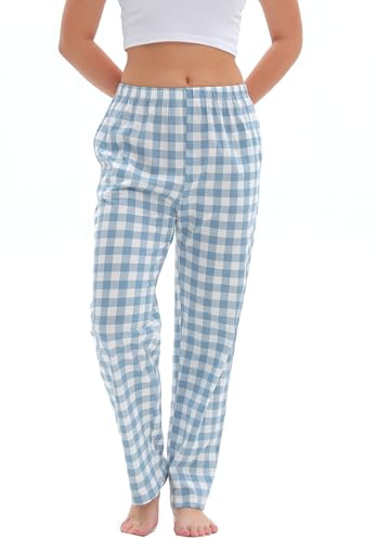 SAMGU Bas de pyjama Femme Pantalon de pyjama, Coton Pantalons de nuit, Doux et confortable Imprimé Pantalons de détente pour femmes Pajama Pants