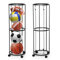 Ballständer mit Rollen, Ball Aufbewahrung, wandmontierter Ballaufbewahrungskäfig-Ballhalter, Garage Organizer Für Sportgeräte, Abnehmbares Standing Rack Halter,Display Halter Für Fußball Basketball