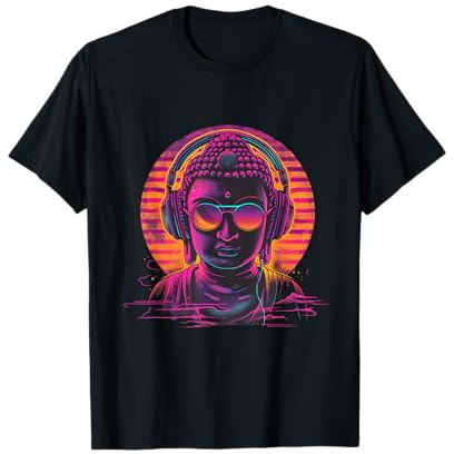 DJ Buddha Zen Beatmaker Buddhismus Techno Musik Kopfhörer T-Shirt