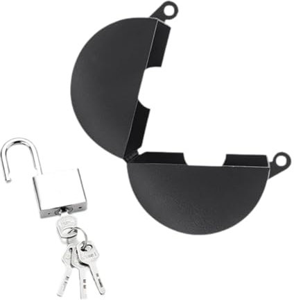 Kuntesetty Door Handle Lock Door Knob Lock Out Device Prevents Turning Door Handles,Childproof Door Handle Cover for Checkroom Travel, with Padlock