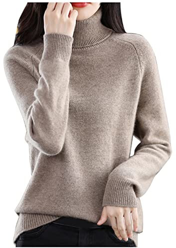 Sderg Cashmere Ladies' Autumn Knit V-Neck & Funnel Neck Jumper - Grey