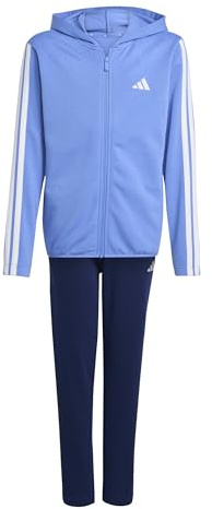 adidas Unisex Kinder ESSENTIALS 3 STRIPES TRACKSUIT, blue fusion/white, 11-12 Years