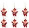 Kisstta 6 Stück Christbaumschmuck Rot Set, Weihnachtsbaum Deko, Weihnachtsdekoration, Weihnachtsmann Figur Zur Dekoration Von Weihnachtsbaum, Rucksack, Wand Und Tisch(8.5 * 6cm)