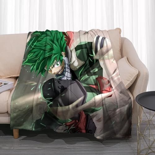 AIPILEI My Hero Academia Flanelldecke, Anime, ultraweiche Fleece-Überwurfdecke, Mikrofaser, gemütlich, warm, für Winter-Bettwäsche, Sofa, Bett, Couch, Heimdekoration (Typ 3, 120 x 150 cm)
