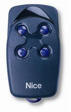 NICE FLO2 - Telecomando a 2 canali 433.92 MHz, compatibile con ricevitori flox2/floxi2, da non confondere con flo2-rs - Trasmettitore switch (blu)