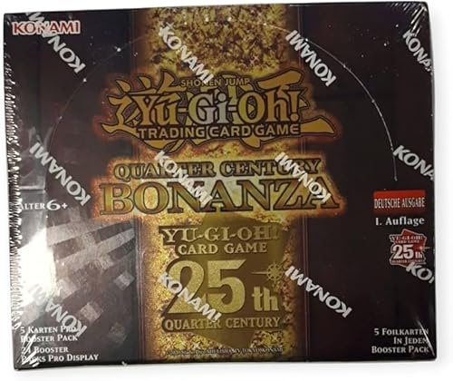 BB-Toy-Trades Bundle Toploader & Yugioh Quarter Century Bonanza Display Box - DEUTSCH - 24 Booster 1.Auflage NEU & OVP!