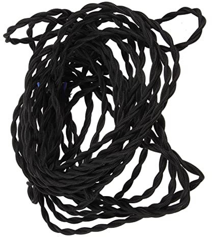 EXCEART Cordon De Lampe Torsadé Recouvert Pour Lampe Antique Fil Électrique De Remplacement Kit