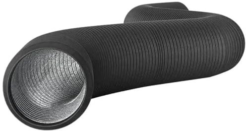 SDIUAKBV Abluftschlauch FlexibleAluminum-Leitung Trockner-Entlüftungsschlauch Hochleistungs-4-Schicht-Trockner-Entlüftungsrohr PVC-Rohr Belüftungsauspuff(150mm X 5m)