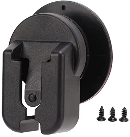 Universal Adhesive Mount Radio Microphone Cradle for Car - ABS Black Anti Slip Holder Fits Select Mobile Radio Units