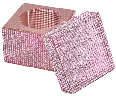 Decorative Rhinestones Glass Bowl Multipurpose Container For Acrylic Nails Art Accessories And Desktop Ornament Elegant Art Accessory