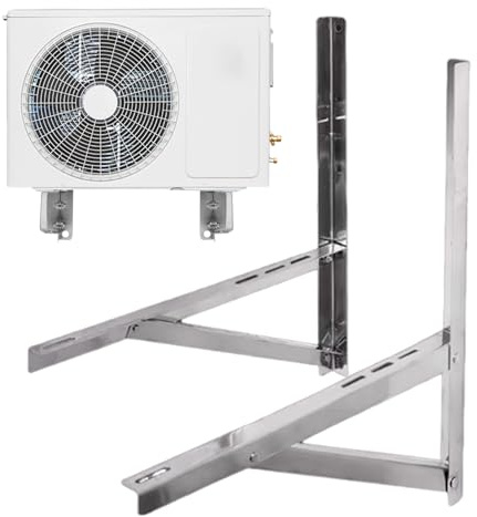 Montage pour climatiseurs | Support extérieur pour climatiseurs Split,accessoire pliable en acier inoxydable pour unités extérieures sans